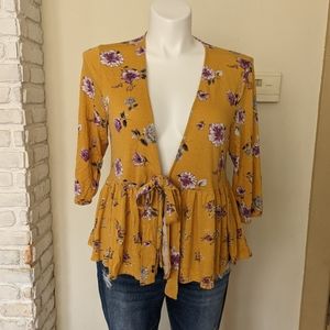 Torrid Mustard Yellow Floral Coverup
